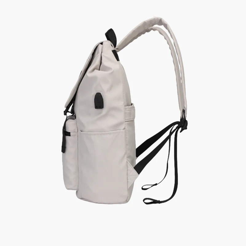 أطلس Logo Applique Backpack in Light Grey for Men